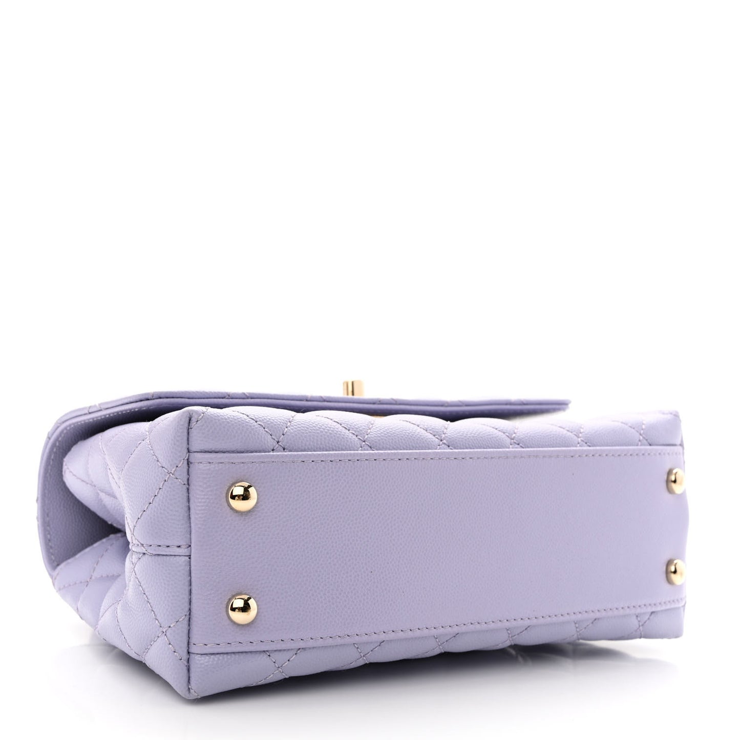 Caviar Quilted Mini Coco Handle Flap Light Purple