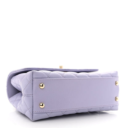 Chanel Caviar Quilted Mini Coco Handle Flap Light Purple 4 of 11