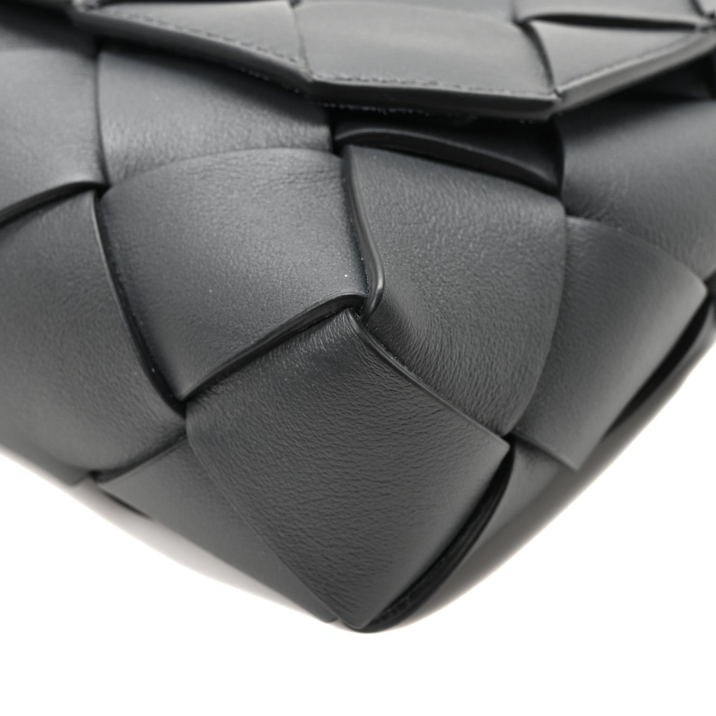 Calfskin Intreccio Diago Crossbody Bag Ardoise