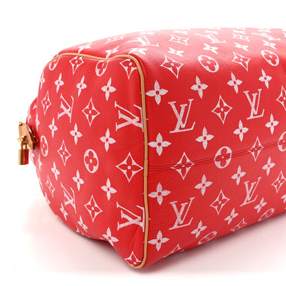 Louis Vuitton Calfskin Monogram Speedy P9 Bandouliere 40 Red 7 of 8