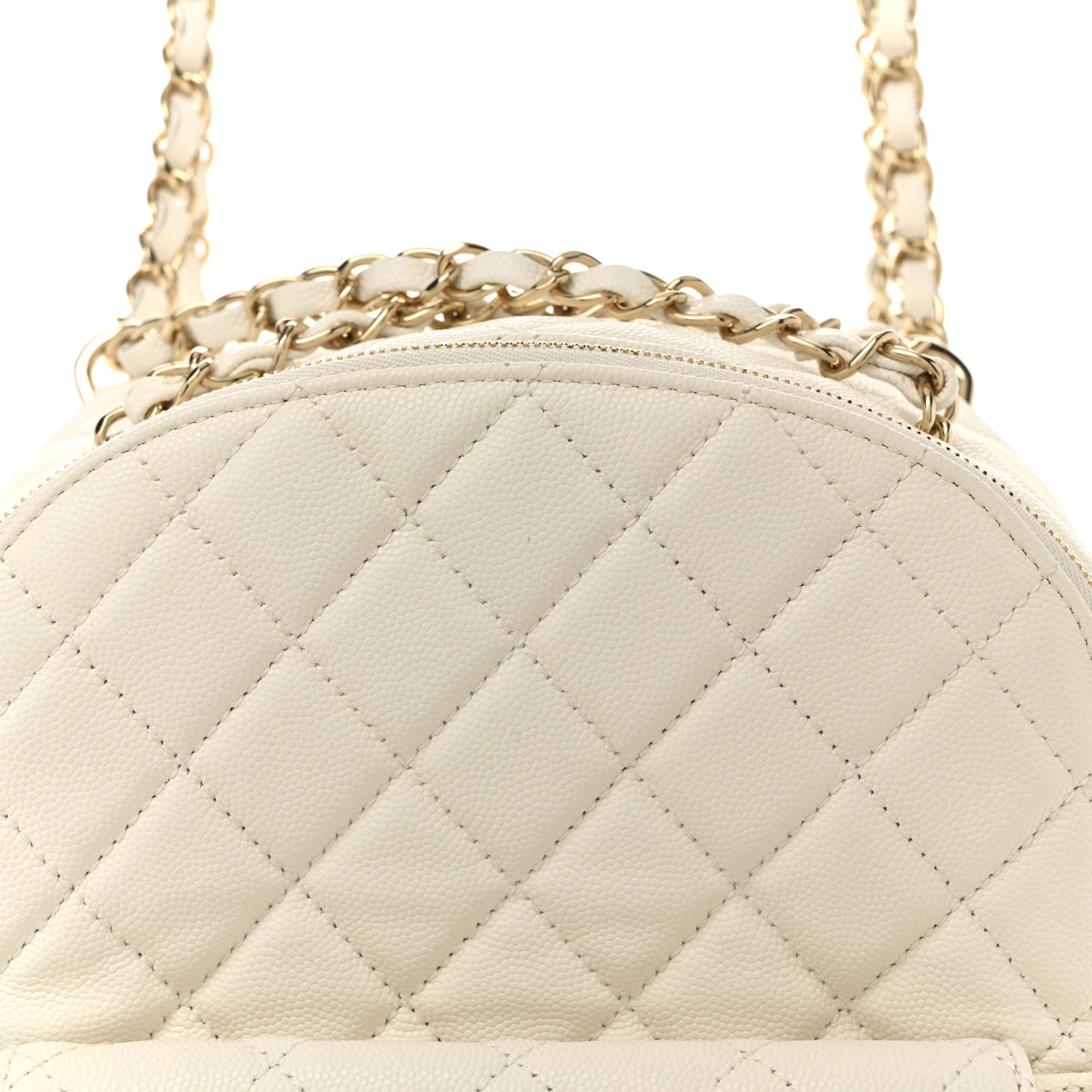 Chanel Caviar Quilted Small CC Day Backpack White 8 of 10