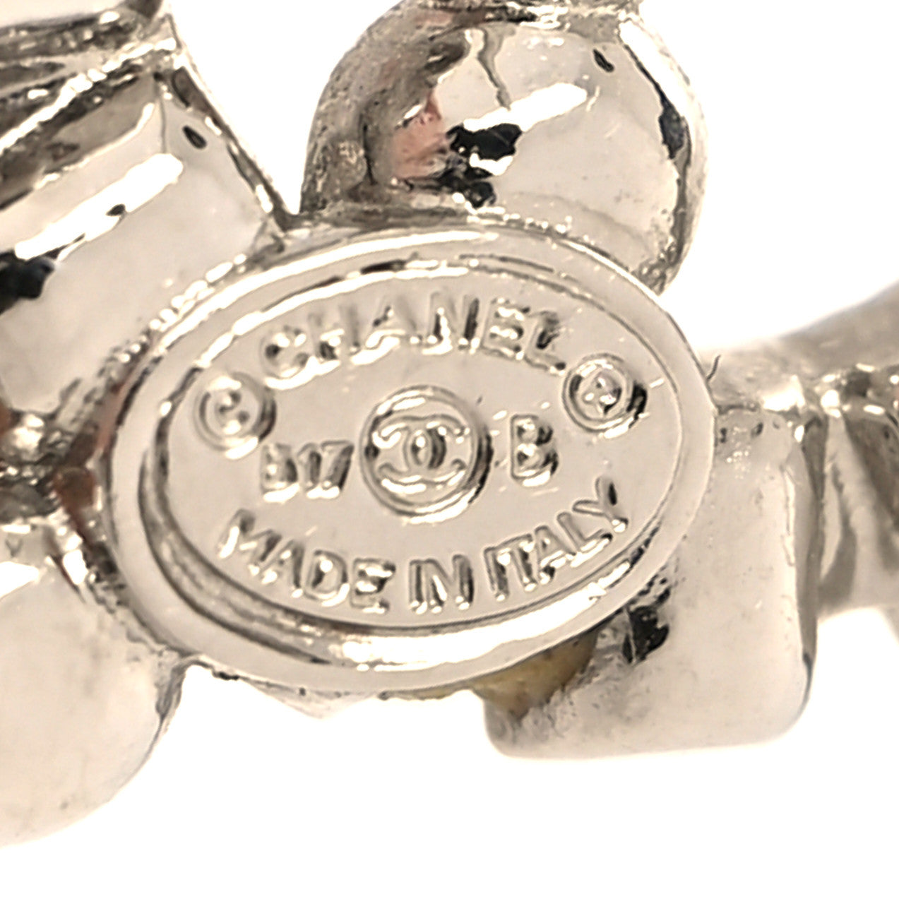 Baguette Crystal CC Earrings Gold Grey