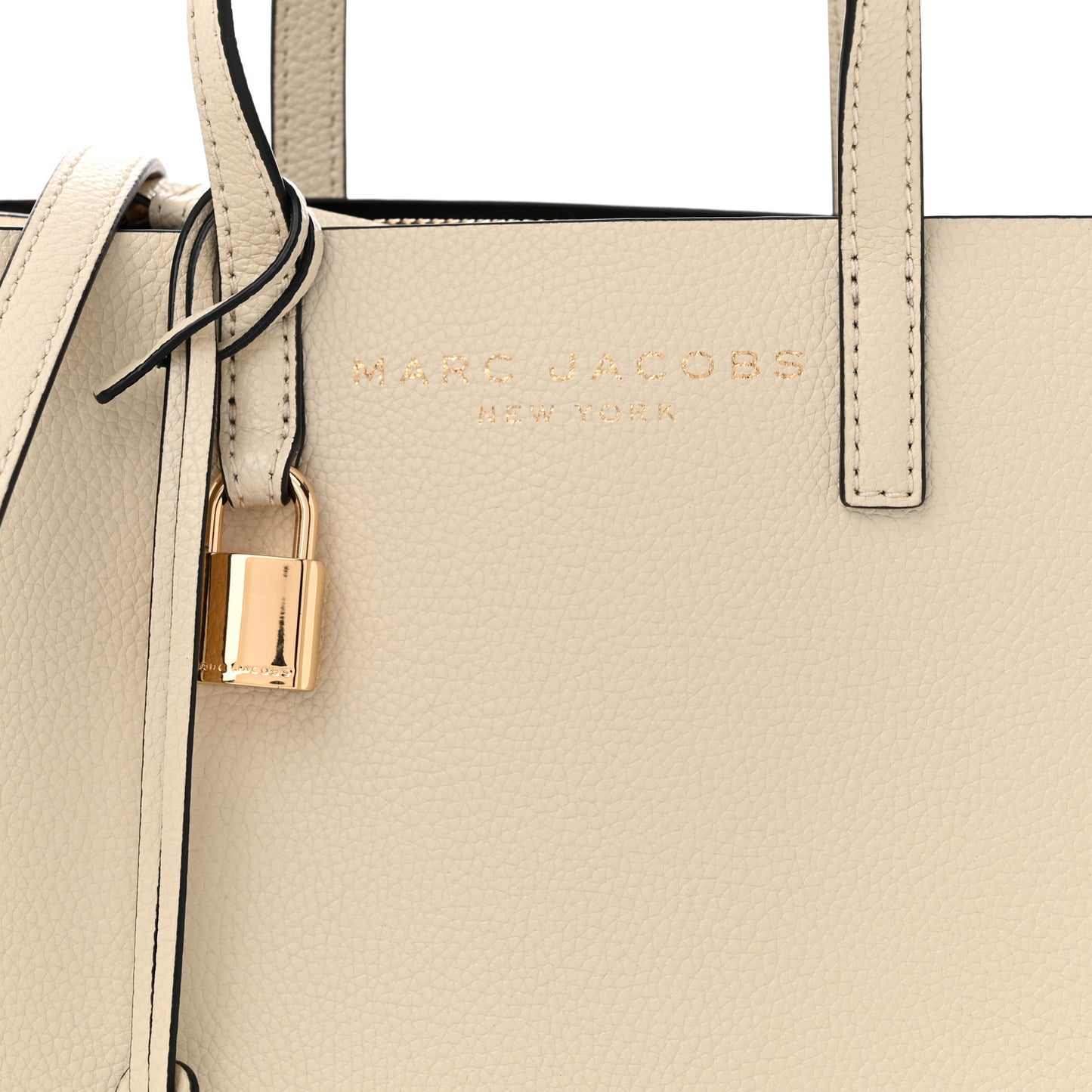 Calfskin Mini Grind Tote Bag White