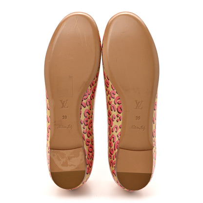 Louis Vuitton Patent Leopard Ballet Flats 39 Blanc Corail 6 of 12