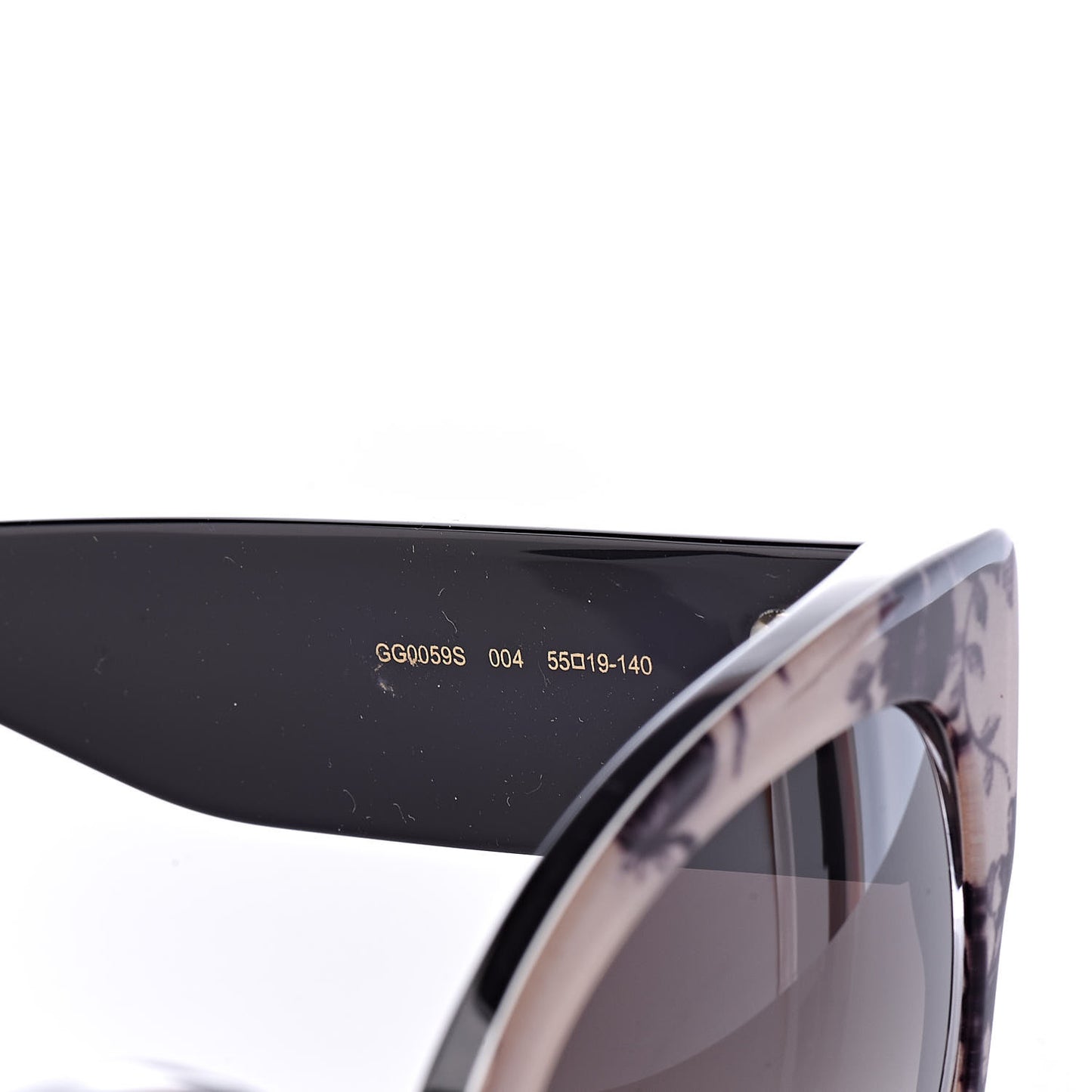 Acetate Herbarium Print Square Frame Sunglasses GG0059S White