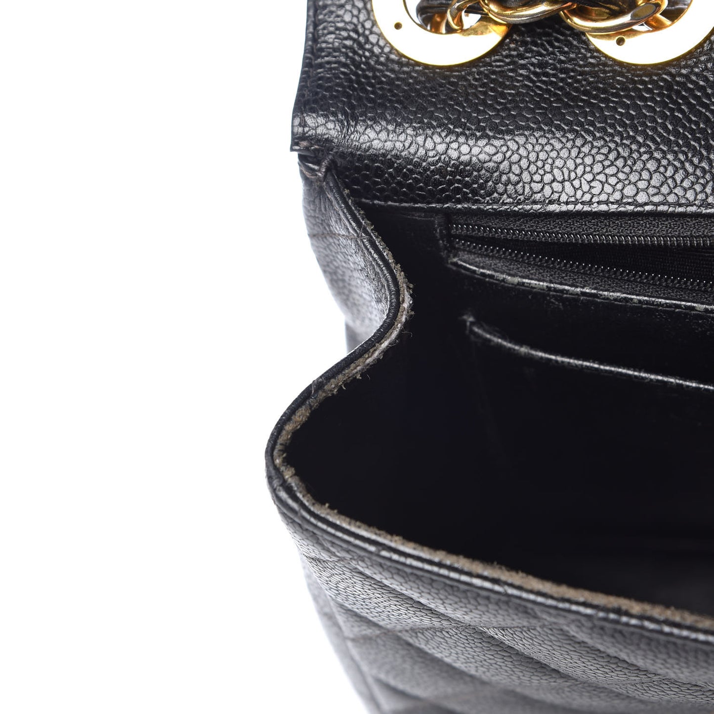 Caviar Quilted Jumbo Single Flap Black