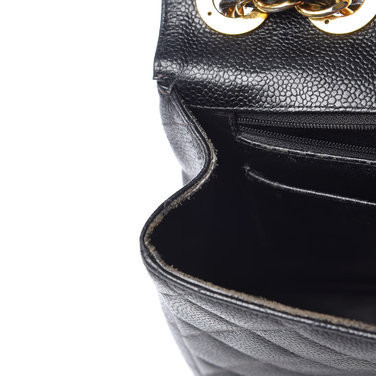 Chanel Caviar Quilted Jumbo Single Flap Black 16 of 20