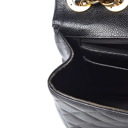 Chanel Caviar Quilted Jumbo Single Flap Black 16 of 20