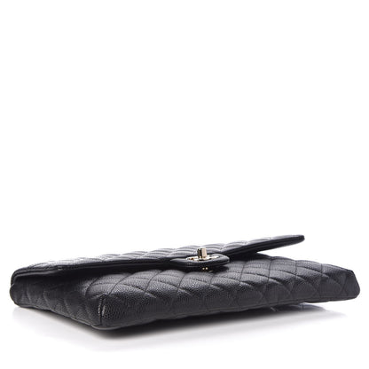 Chanel Caviar Quilted Flap Clutch Black 4 of 8
