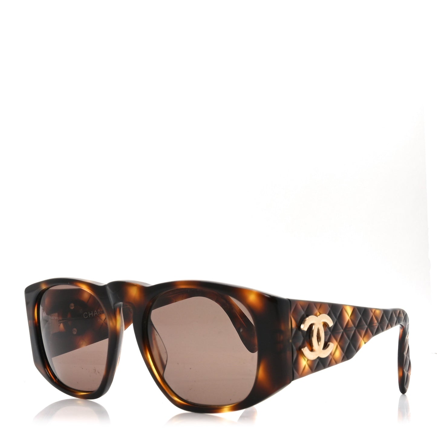 Acetate Quilted Sunglasses 01450 Tortoise