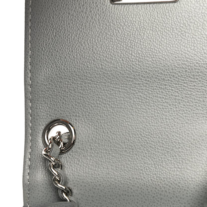Chanel Grained Calfskin Quilted CC Box Clutch With Chain Grey 11 of 14