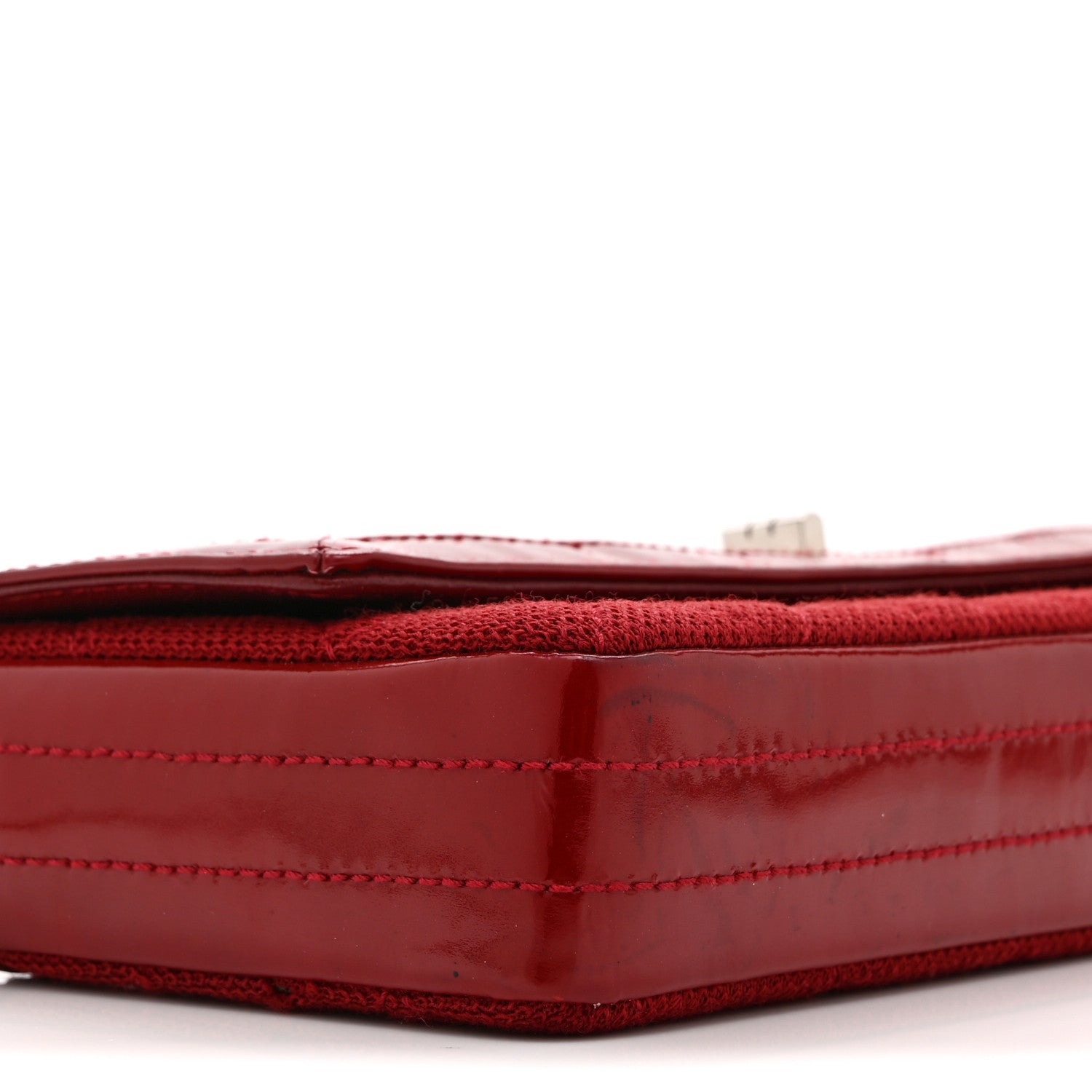 Chanel Patent Jersey Quilted 2.55 Reissue East West Flap Red 9 of 10