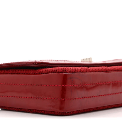 Chanel Patent Jersey Quilted 2.55 Reissue East West Flap Red 9 of 10