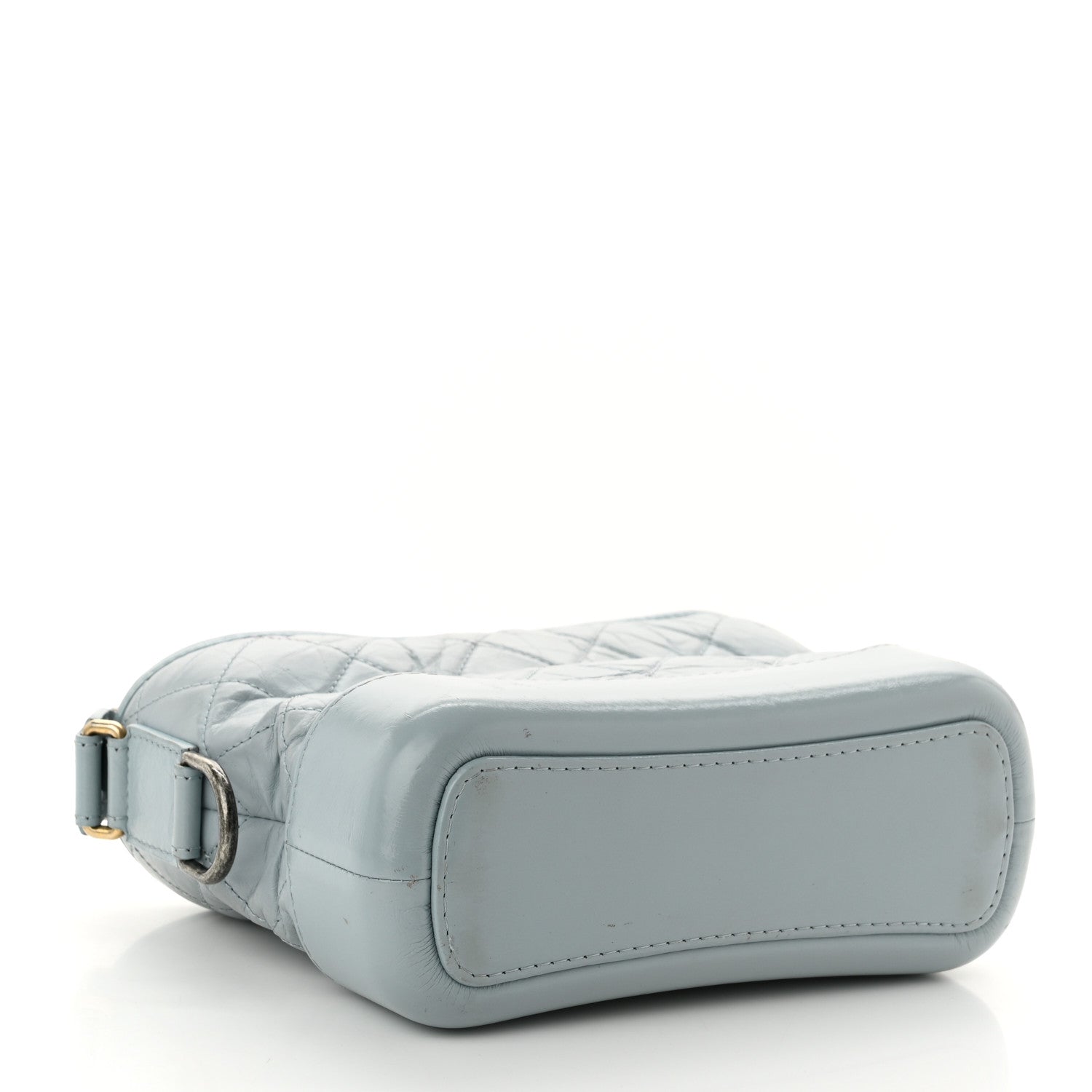 Chanel Aged Calfskin Quilted Small Gabrielle Hobo Light Blue 4 of 11