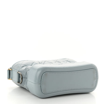 Chanel Aged Calfskin Quilted Small Gabrielle Hobo Light Blue 4 of 11