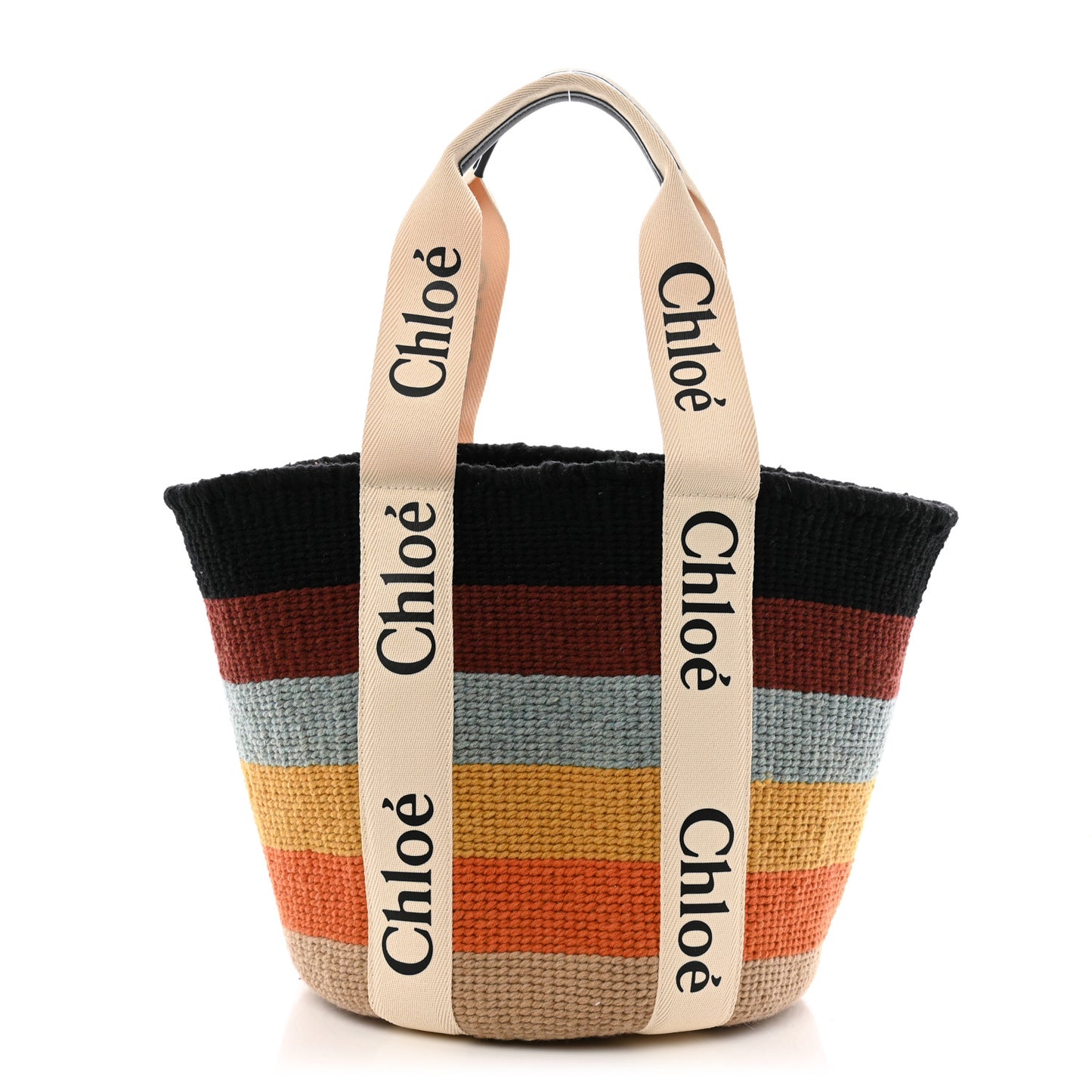 X MIFUKO Woven Large Woody Basket Tote Multicolor