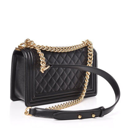 Chanel Lambskin Quilted Medium Boy Flap Black 3 of 14