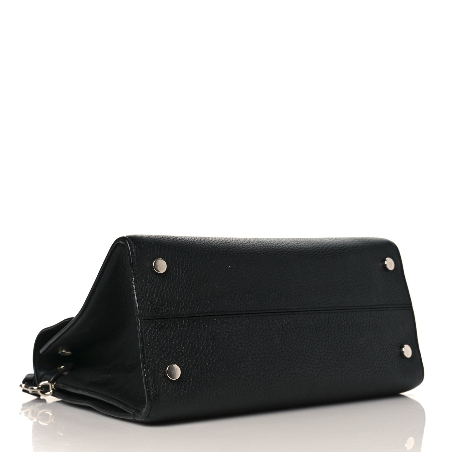 Grained Calfskin Medium Diorever Flap Black