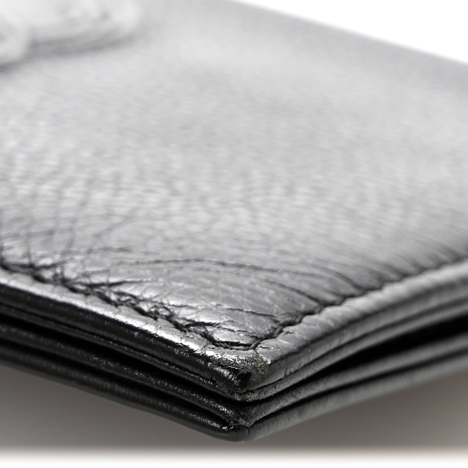 Chanel Grained Calfskin CC Passport Holder Wallet Black 9 of 11