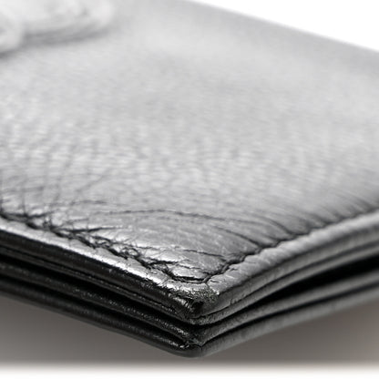 Chanel Grained Calfskin CC Passport Holder Wallet Black 9 of 11
