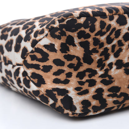 Prada Tessuto Nylon Leopard Print Shoulder Bag Avorio 7 of 8