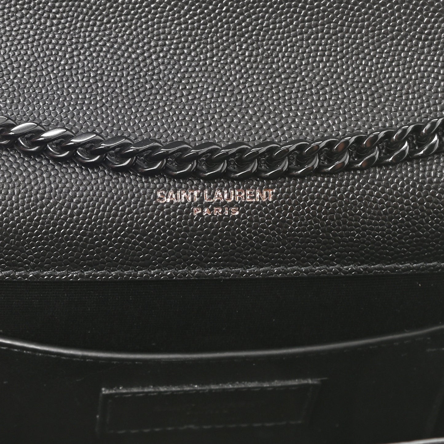 Grain De Poudre Textured Mixed Matelasse Triquilt Small Monogram Satchel Black