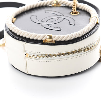 Chanel Crumpled Calfskin Cotton Small En Vogue Round Bag Black 9 of 9