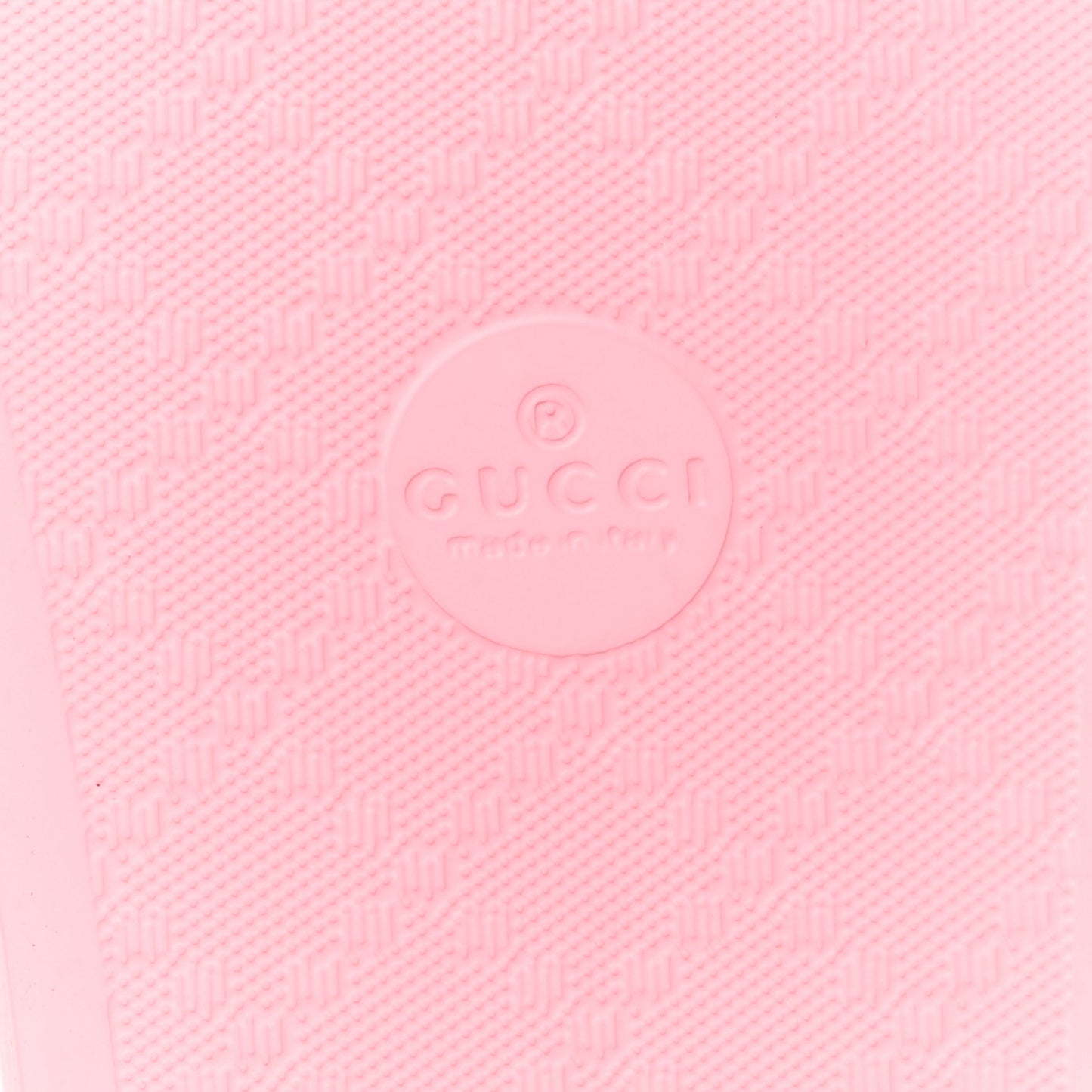 Rubber GG Monogram Perforated Womens Slide Sandals 38 Rose Box