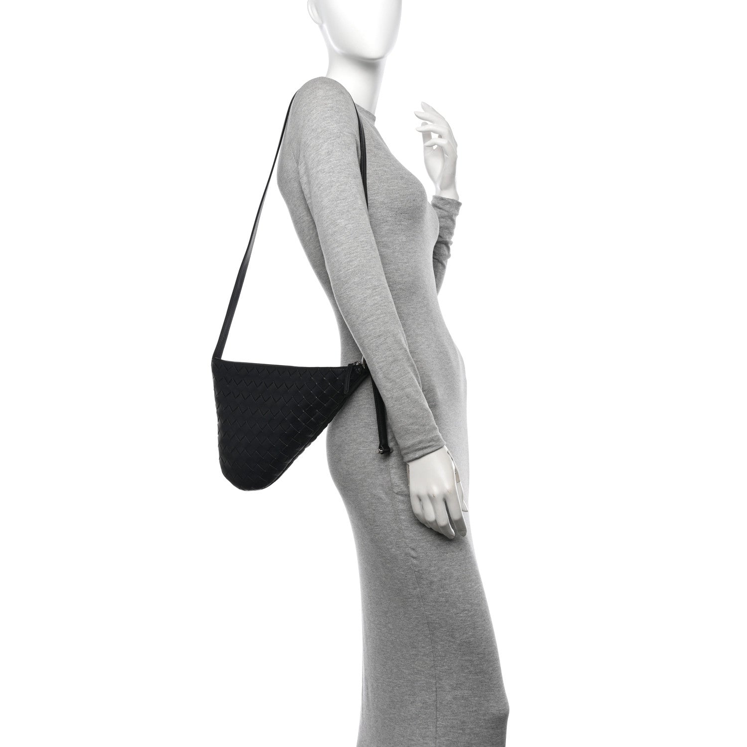 Bottega Veneta Calfskin Intrecciato Small Virgule Black 2 of 10