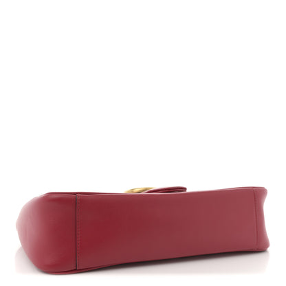 Gucci Calfskin Matelasse Small GG Marmont Shoulder Bag Hibiscus Red 4 of 12
