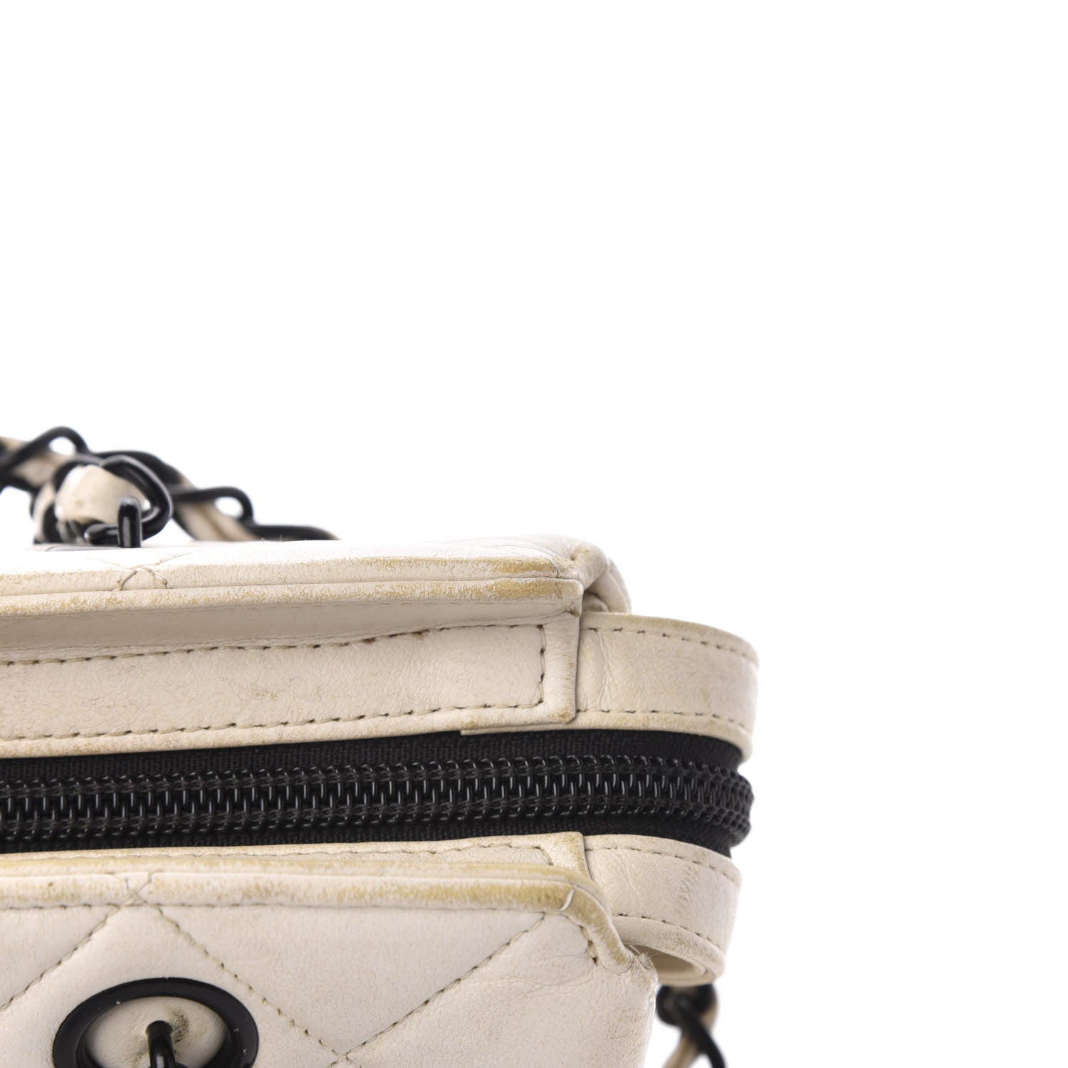 Chanel Lambskin Quilted Shoulder Bag White 11 of 14