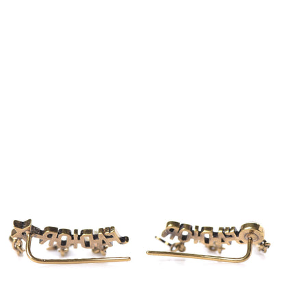 Christian Dior Pearl Crystal J'Adior Earrings Aged Gold 3 of 3