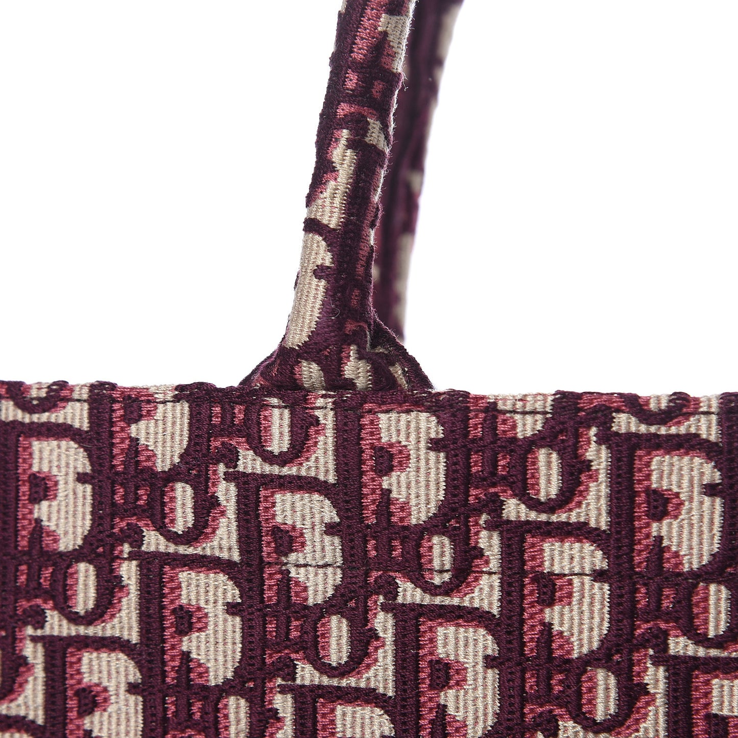 Oblique Medium Book Tote Burgundy Multicolor