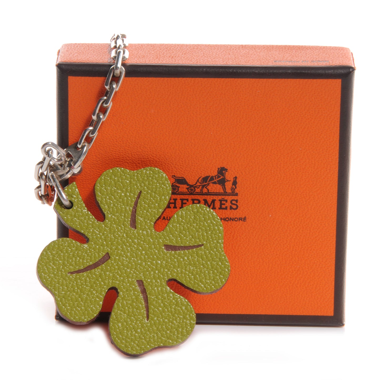 Chevre Lucky Clover Key Chain Vert Anis Orange