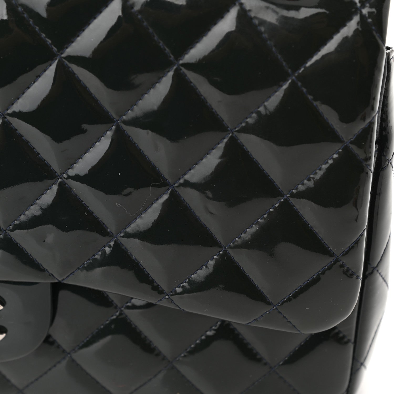 Chanel Patent Quilted Jumbo Double Flap Black 7 of 11