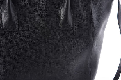 Prada Saffiano Cuir Front Pocket Tote Black 17 of 20