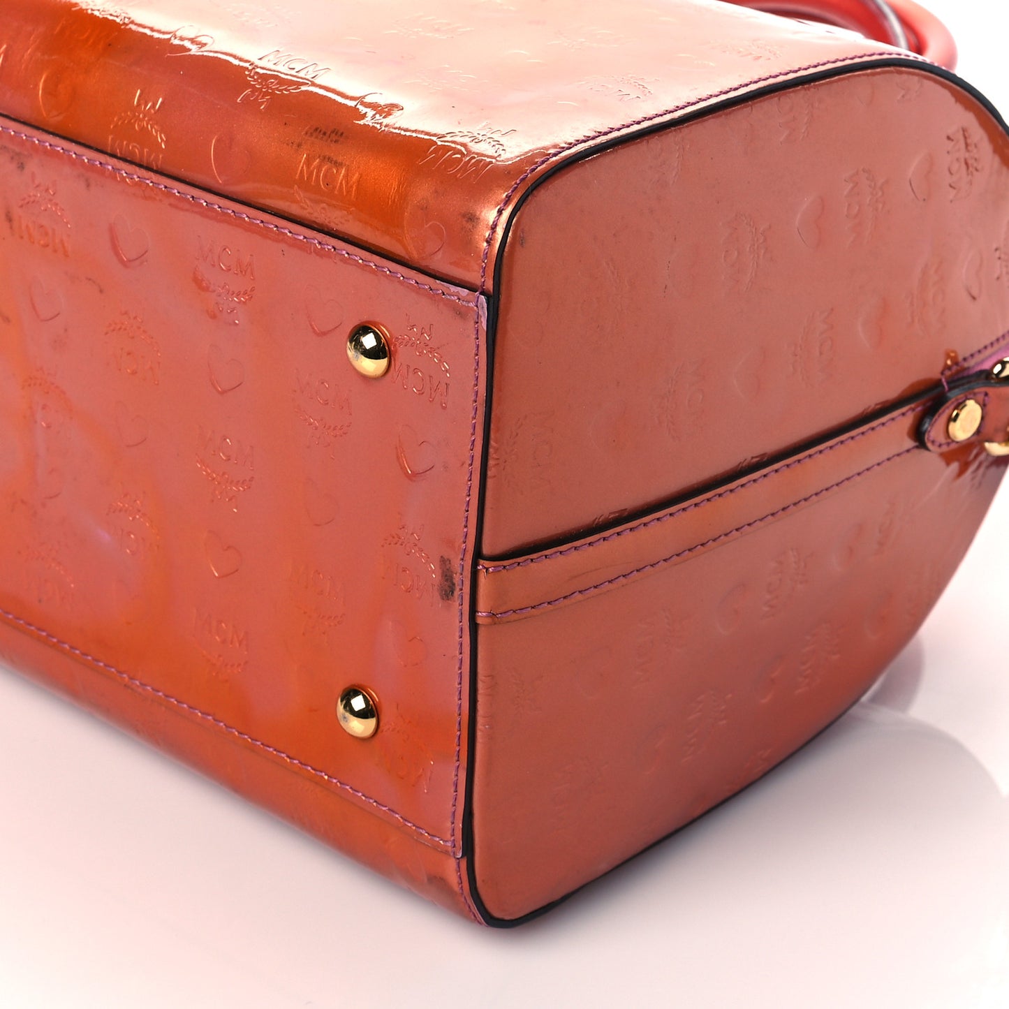 Patent Monogram Boston Bag Bronze