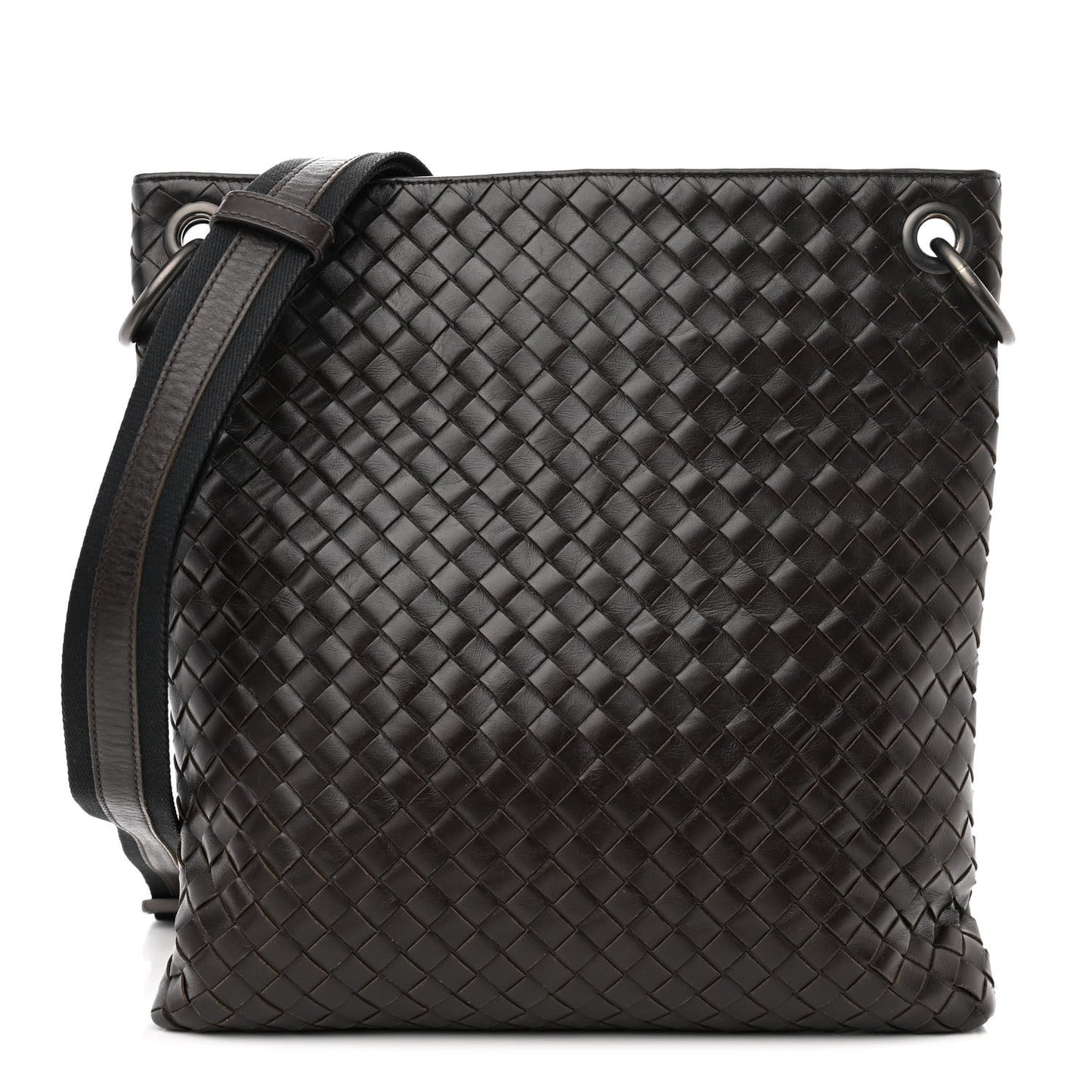 Calfskin Intrecciato Small VN Messenger Ebano