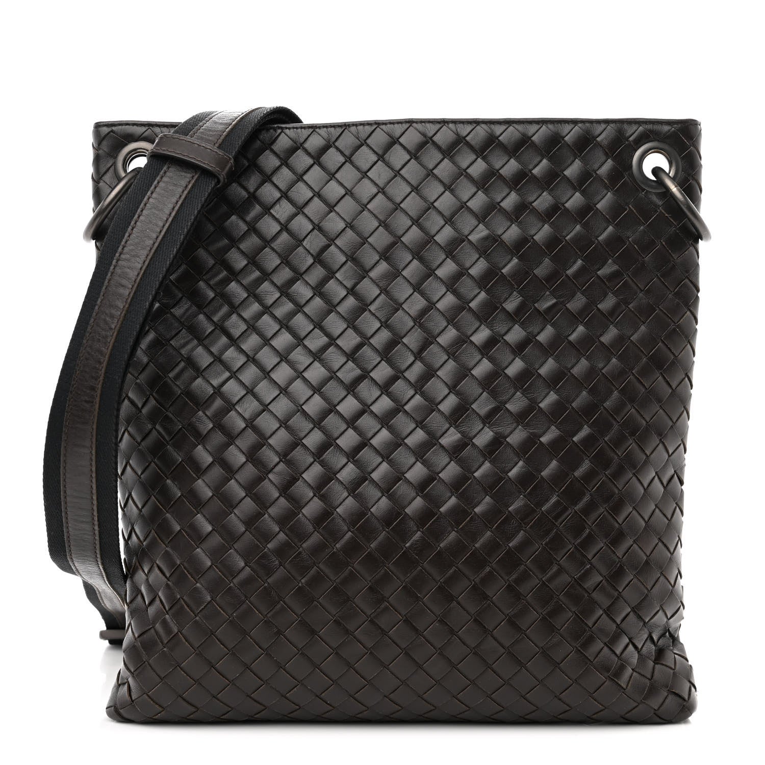 Bottega Veneta Calfskin Intrecciato Small VN Messenger Ebano 1 of 8