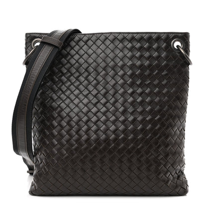 Bottega Veneta Calfskin Intrecciato Small VN Messenger Ebano 1 of 8