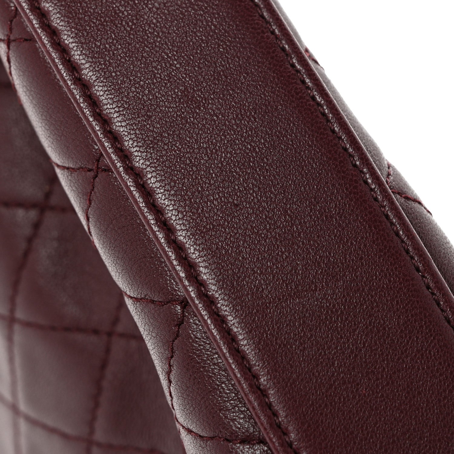 Saint Laurent Lambskin Carre Quilted Cassandre Small Bucket Bag Hot Wine 13 of 13