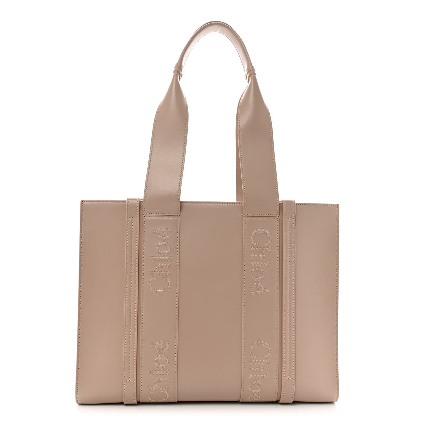Calfskin Medium Woody Tote Nomad Beige