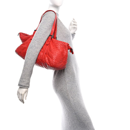 Bottega Veneta Nappa Intrecciato Buckle Tote Red 2 of 9