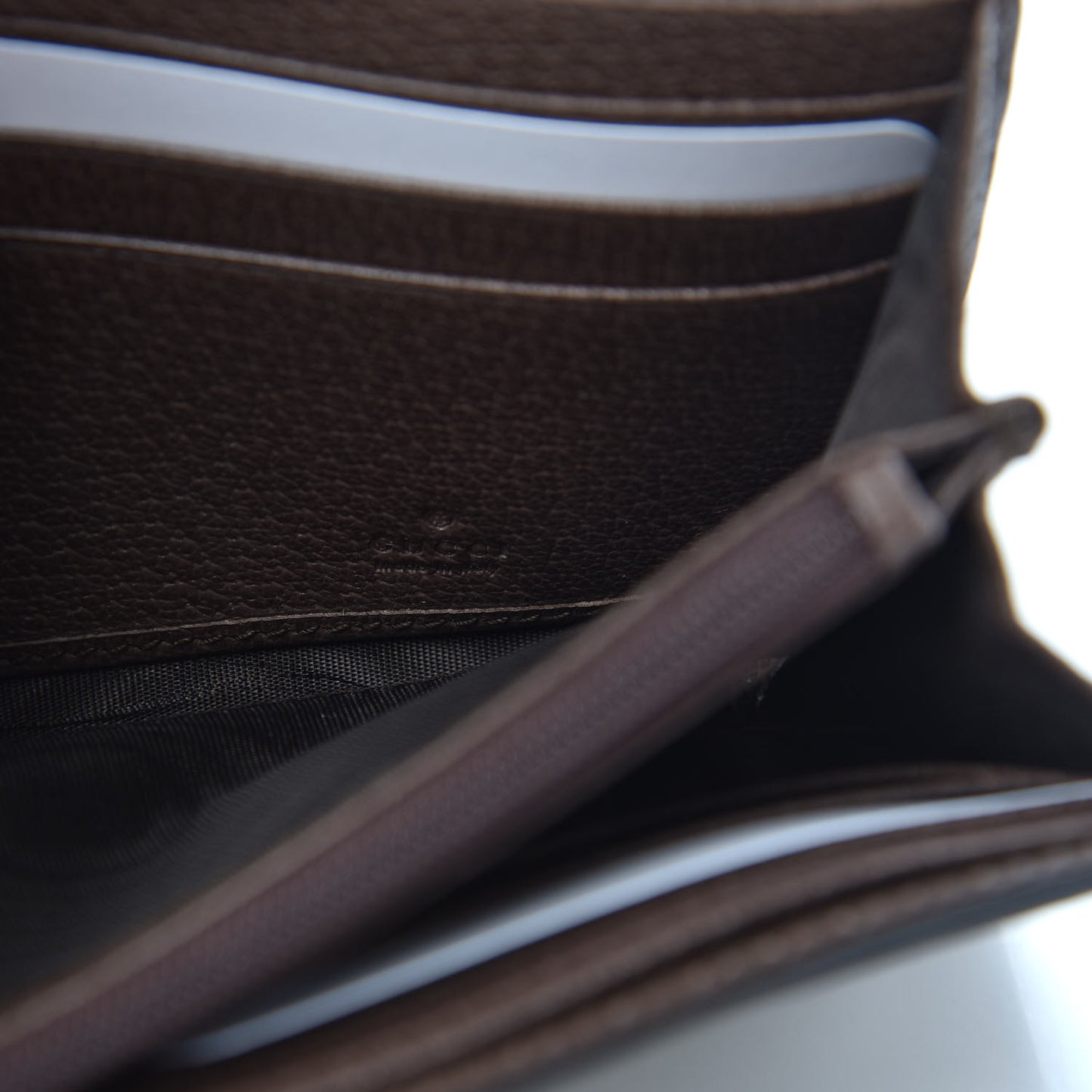 GG Supreme Monogram Web Ophidia Continental Wallet Brown