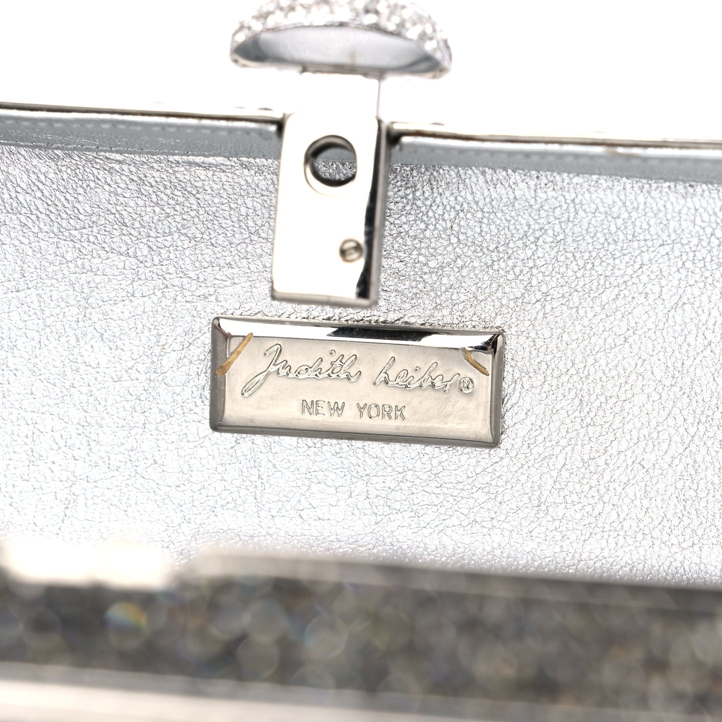 Swarovski Crystal Minaudiere Clutch Silver