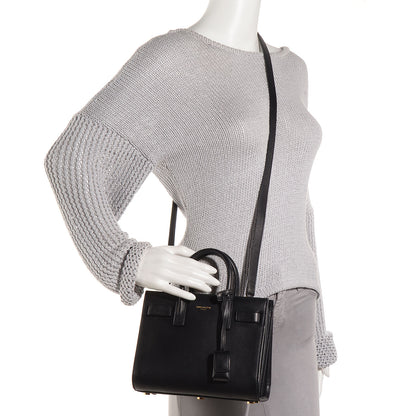 Saint Laurent Calfskin Nano Sac De Jour Black 2 of 8