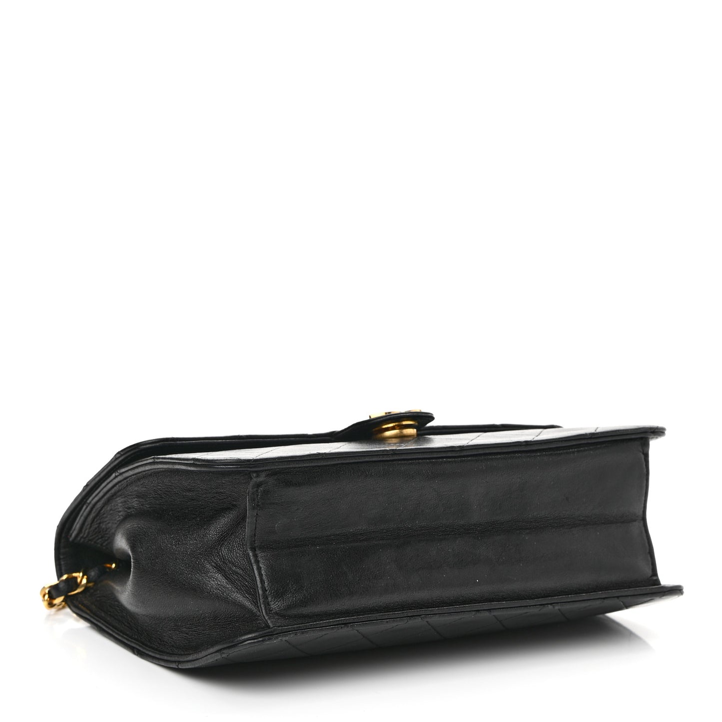 Lambskin Quilted Small Single Flap Bag Black