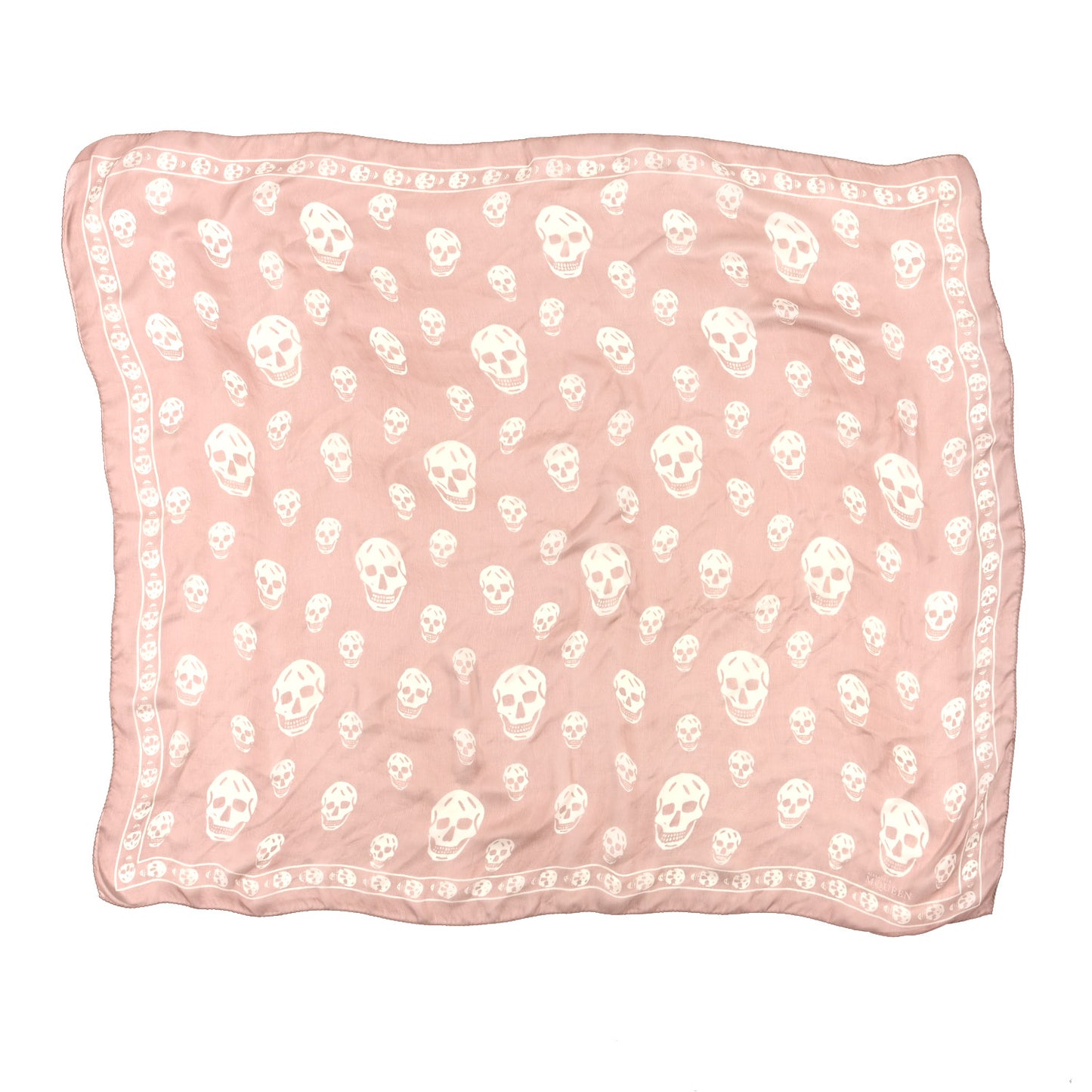 Silk Chiffon Skull Scarf Pink