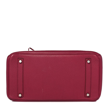Hermes Taurillon Clemence Birkin 35 Rubis 6 of 48