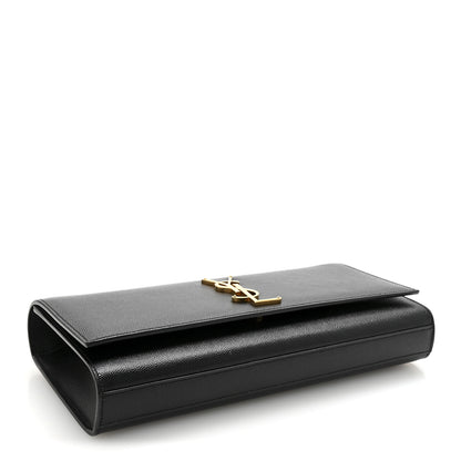 Saint Laurent Grain De Poudre Monogram Cassandre Clutch Black 4 of 6